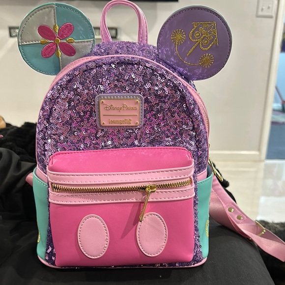 Disney Sequin Kids Backpack - Purple and Pink - Picture 1 of 4